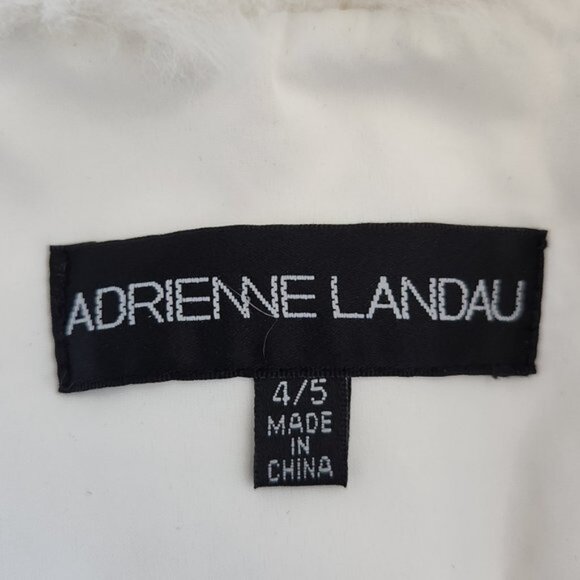Adrienne Landau rabbit fur vest coat Sz 4/5 side pockets - Picture 5 of 6